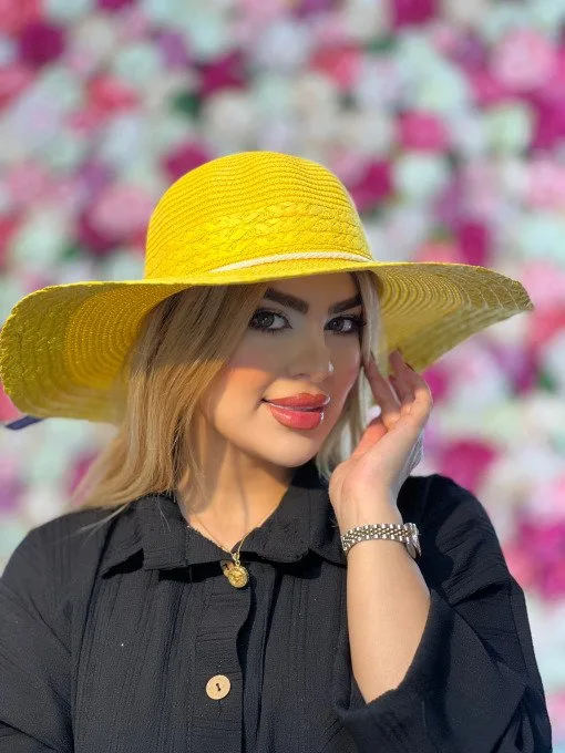 ساحلی با بند کنفی 3 کلاه ساحلی با بند کنفی