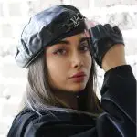 دستکش چرم مشکی مینی
