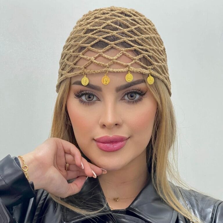 سربند قلاب بافی طرح توری