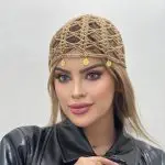 سربند قلاب بافی طرح گل