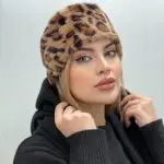هدبند خز – پلنگی نسکافه ای
