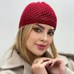 کلاه قلاب بافی پروانه