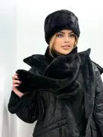 ست کلاه و شال روسی وارداتی