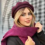 ست برت فوتر و شال فوتر آلبالویی