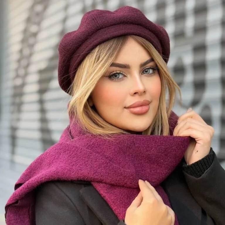 ست برت فوتر و شال فوتر آلبالویی