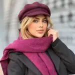 ست هشت ترک و شال فوتر آلبالویی