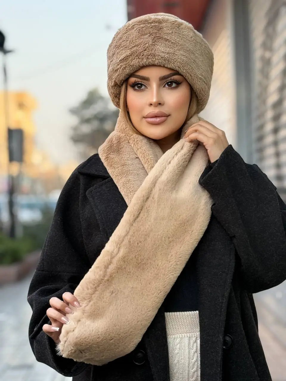 IMG_20250112_094610_062 ست کلاه و شال روسی وارداتی
