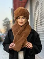 ست کلاه و شال روسی وارداتی