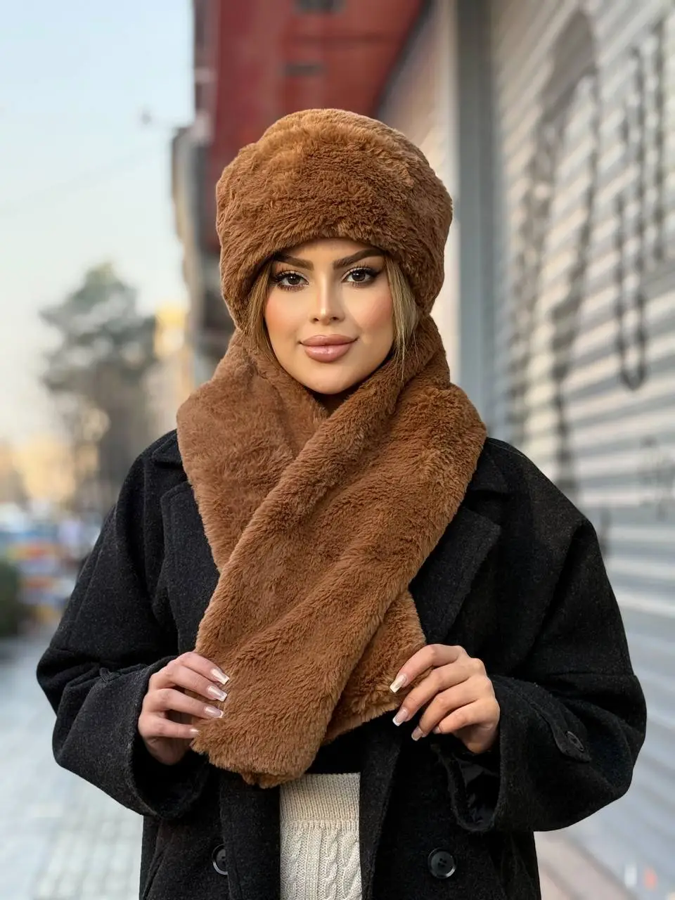 IMG_20250112_094610_176 ست کلاه و شال روسی وارداتی