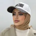 کلاه بیسبالی وارداتی lv کتان با نقاب چرم
