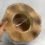کلاه ساحلی بچگانه تور و مروارید