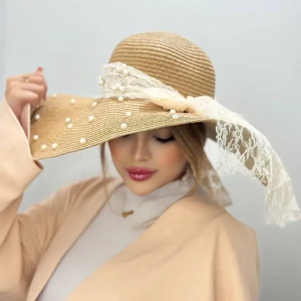 کلاه ساحلی مرواریددار پاپیون گیپور