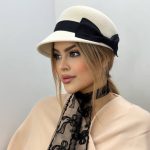 کلاه ابریشمی لبه کوتاه با پاپیون
