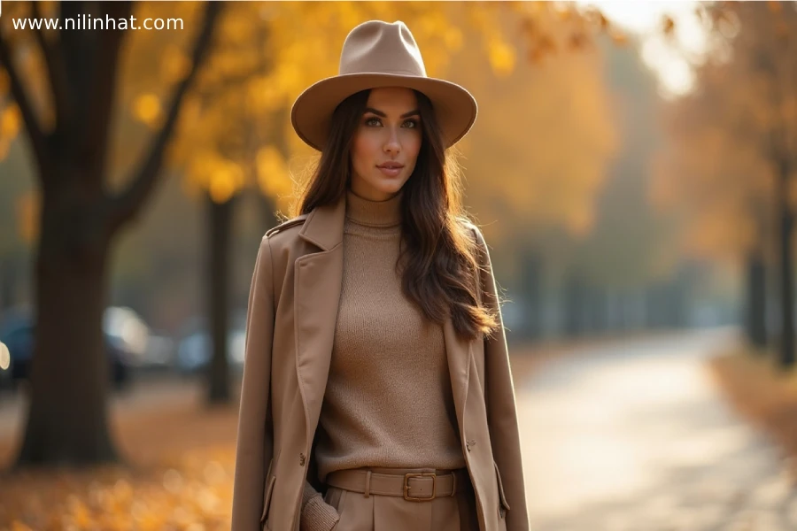 انتخاب کلاه برای استایل مونوکروم زنانه