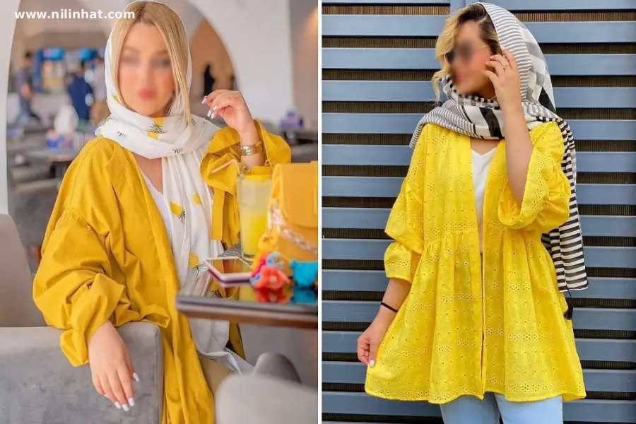 مانتو های مناسب برای ست کردن با شال خردلی