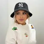 کلاه باکت کتان گلدوزی ان وای