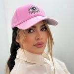 کلاه بیسبالی گلدوزیچشم آبی