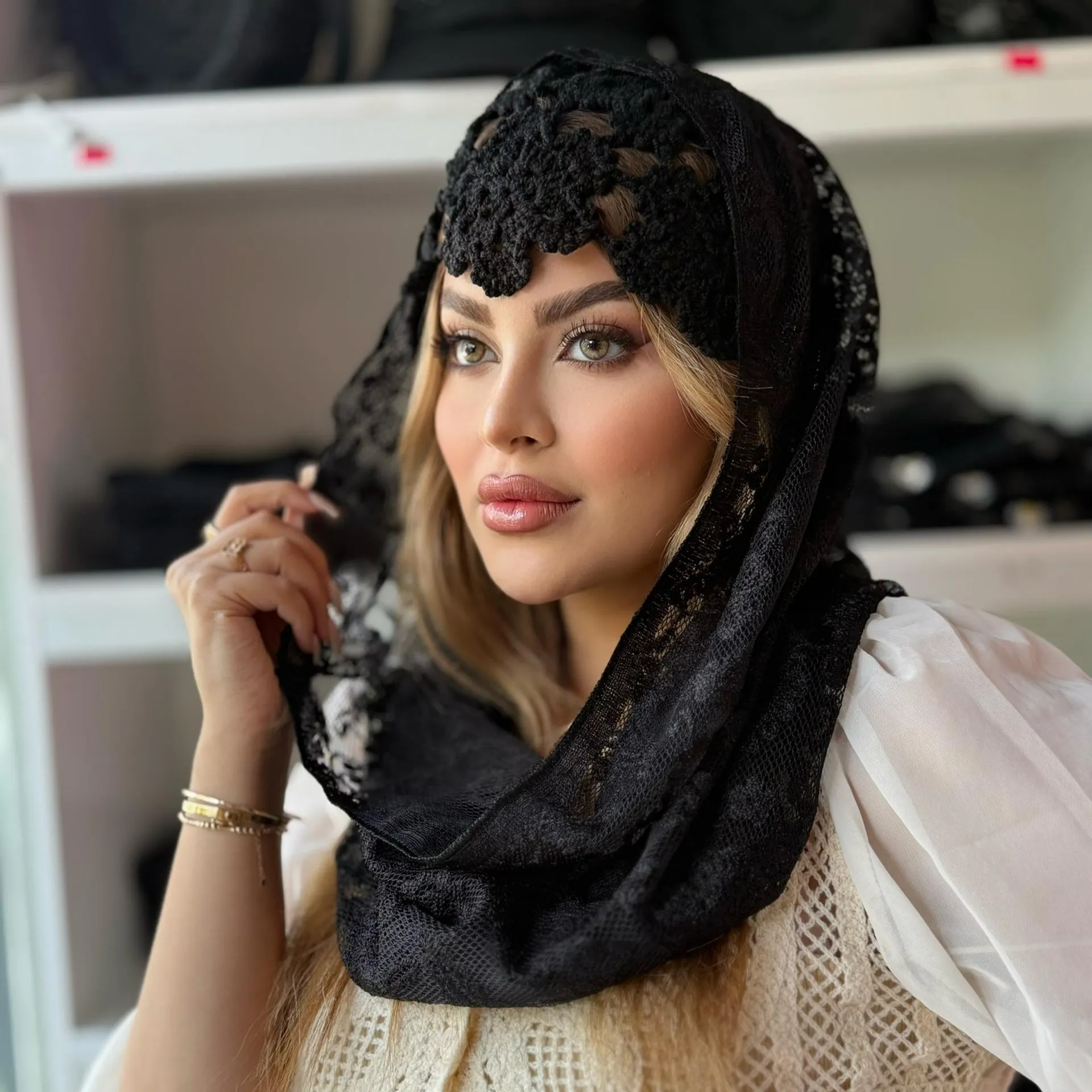 ست شال و کلاه زنانه