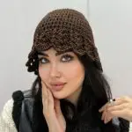 کلاه باکت دست بافت فانتزی