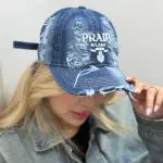 خرید کلاه بیسبالی جین زاپدار PRADA