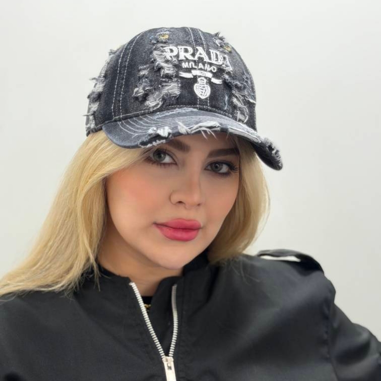 کلاه بیسبالی جین زاپدار PRADA