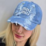 کلاه بیسبالی جین زاپدار miu miu