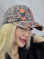 خرید کلاه بیسبالی طوسی زاپدار