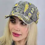 کلاه بیسبالی طوسی زاپدار