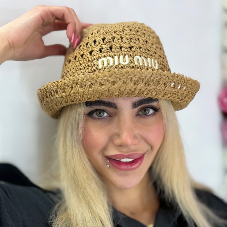 کلاه باکت رافیا miu miu