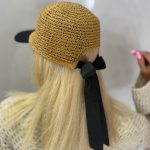 کلاه بیسبالی حصیری پشت پاپیون