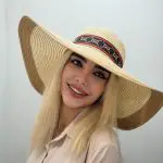 کلاه ساحلی دو رنگ لبه بلند گوچی