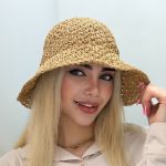 تصاویر کلاه ساحلی رافیا بند کنفی