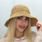تصاویر کلاه ساحلی رافیا بند کنفی