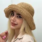 قیمت کلاه ساحلی رافیا پشت پاپیون