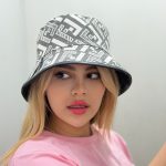 کلاه باکت دو رو فندی طرح درشت