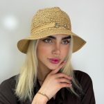 کلاه رافیا دور حصیری