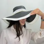 کلاه ساحلی لبه بلند m مروارید