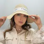 خرید کلاه ساحلی کلوش روبان کریستین دیور