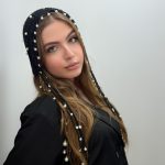کلاه زنانه قلاب بافی مروارید