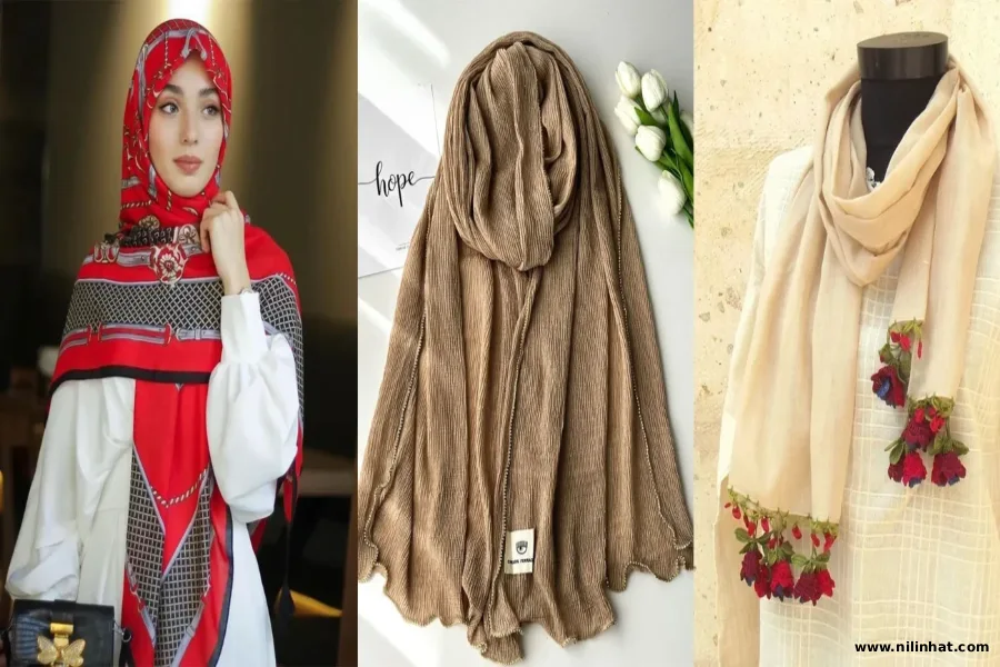 شال مناسب برای فرم صورت قلبی