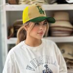 کلاه بیسبالی 47 مخمل la کرم با نقاب سبز